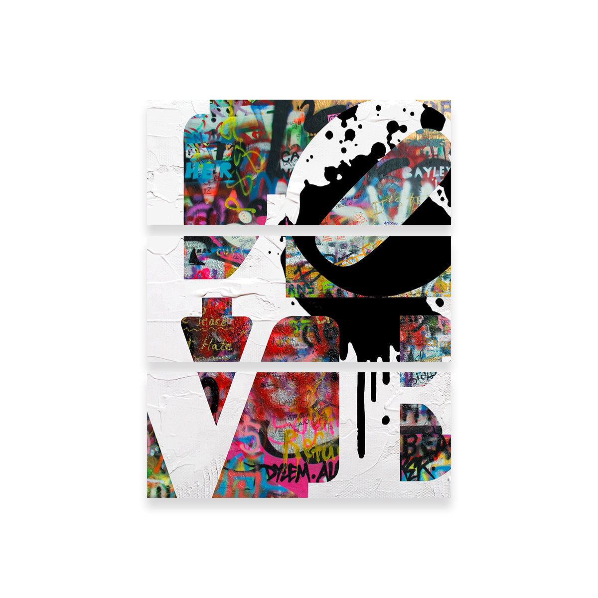 Stunning Love Heavy Graffiti Wall Art by Stephen Chambers