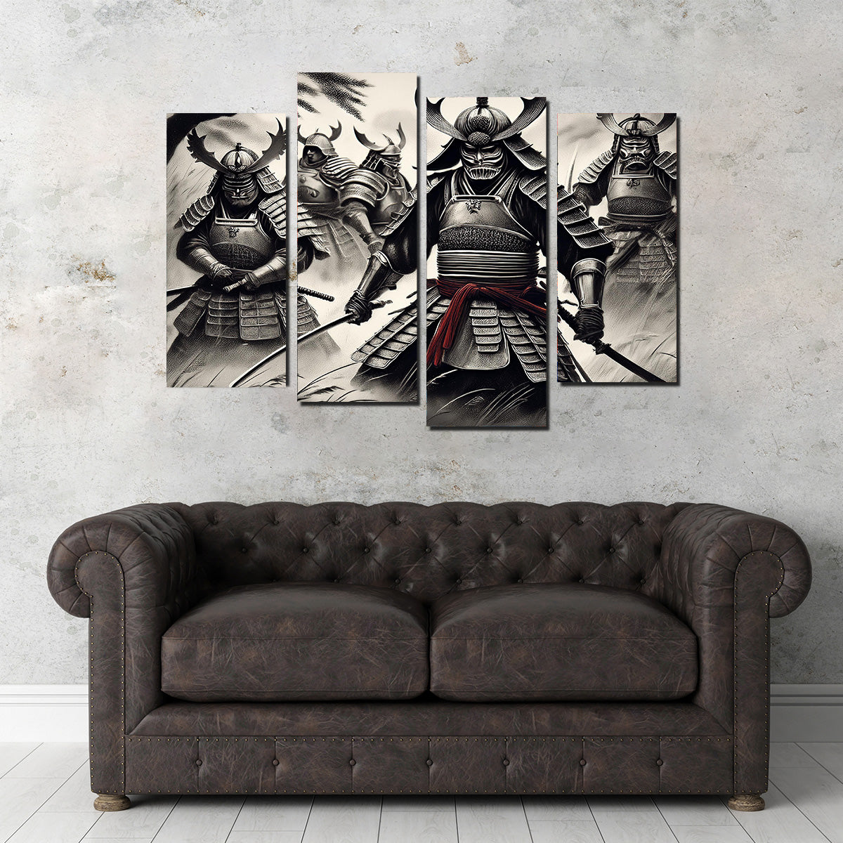 Authentic Samurai Battlefield Wall Art - Museum-Quality Canvas Print