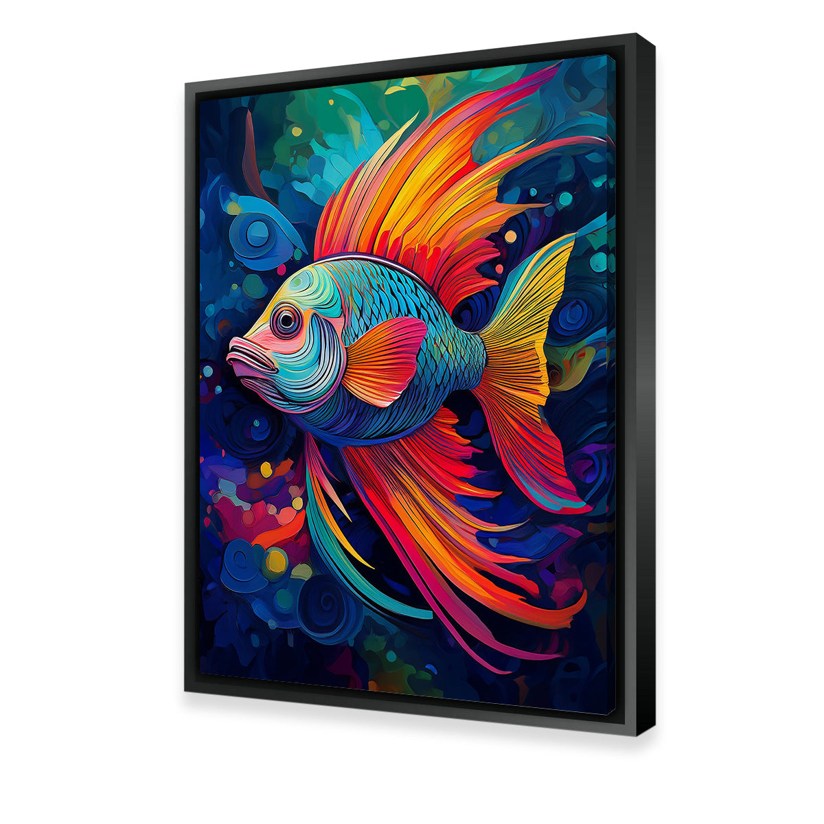 Stunning Abstract Fish Modern Art Wall Decor for Home