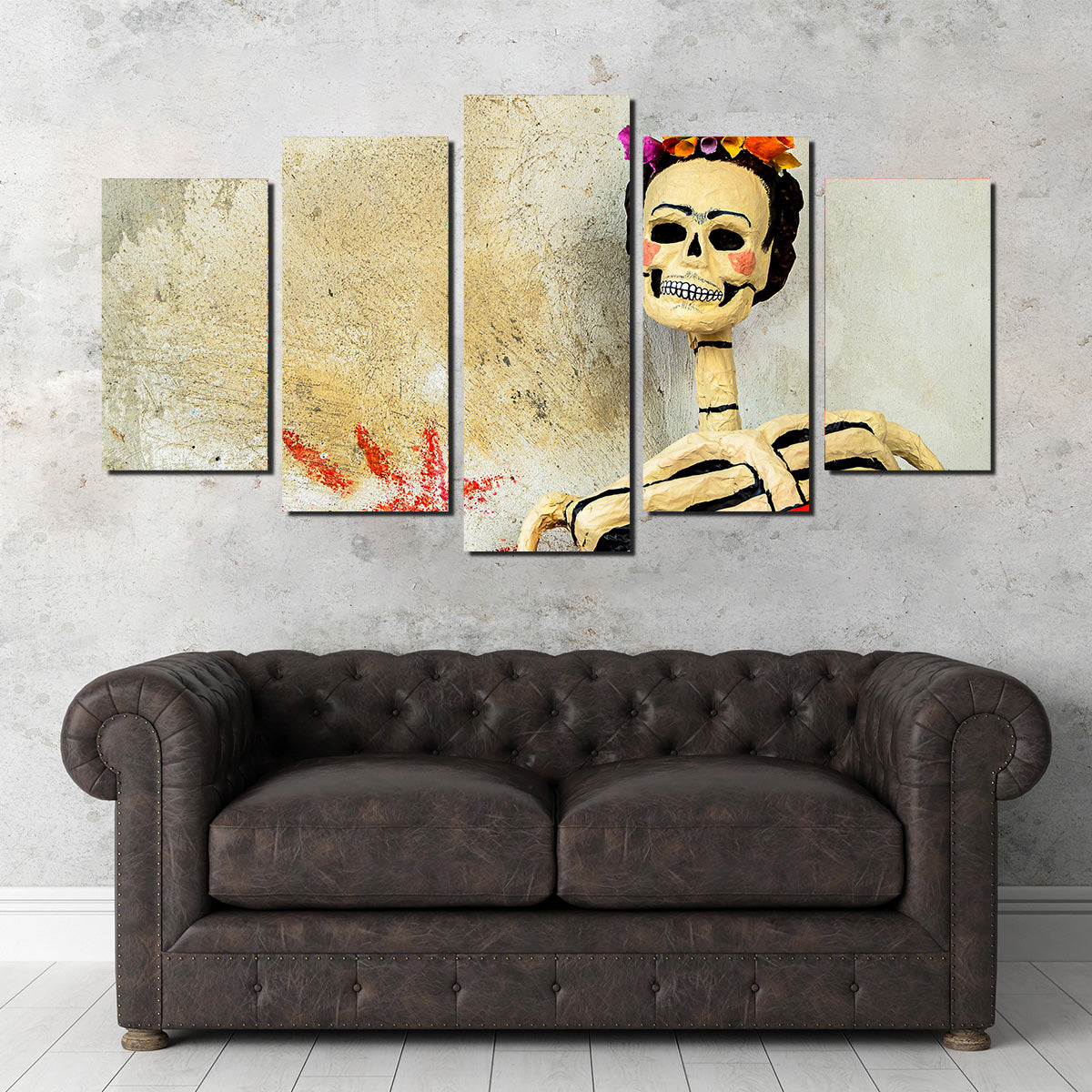 Stunning Day of the Dead Catrina Skeleton Wall Art for Home Decor