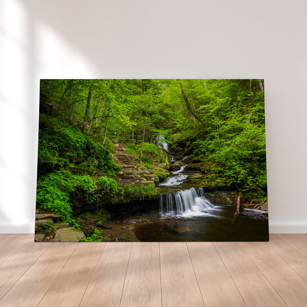 Stunning Ricketts Glen State Park Wall Art - Museum Quality Canvas on Sustainable Pine Frames