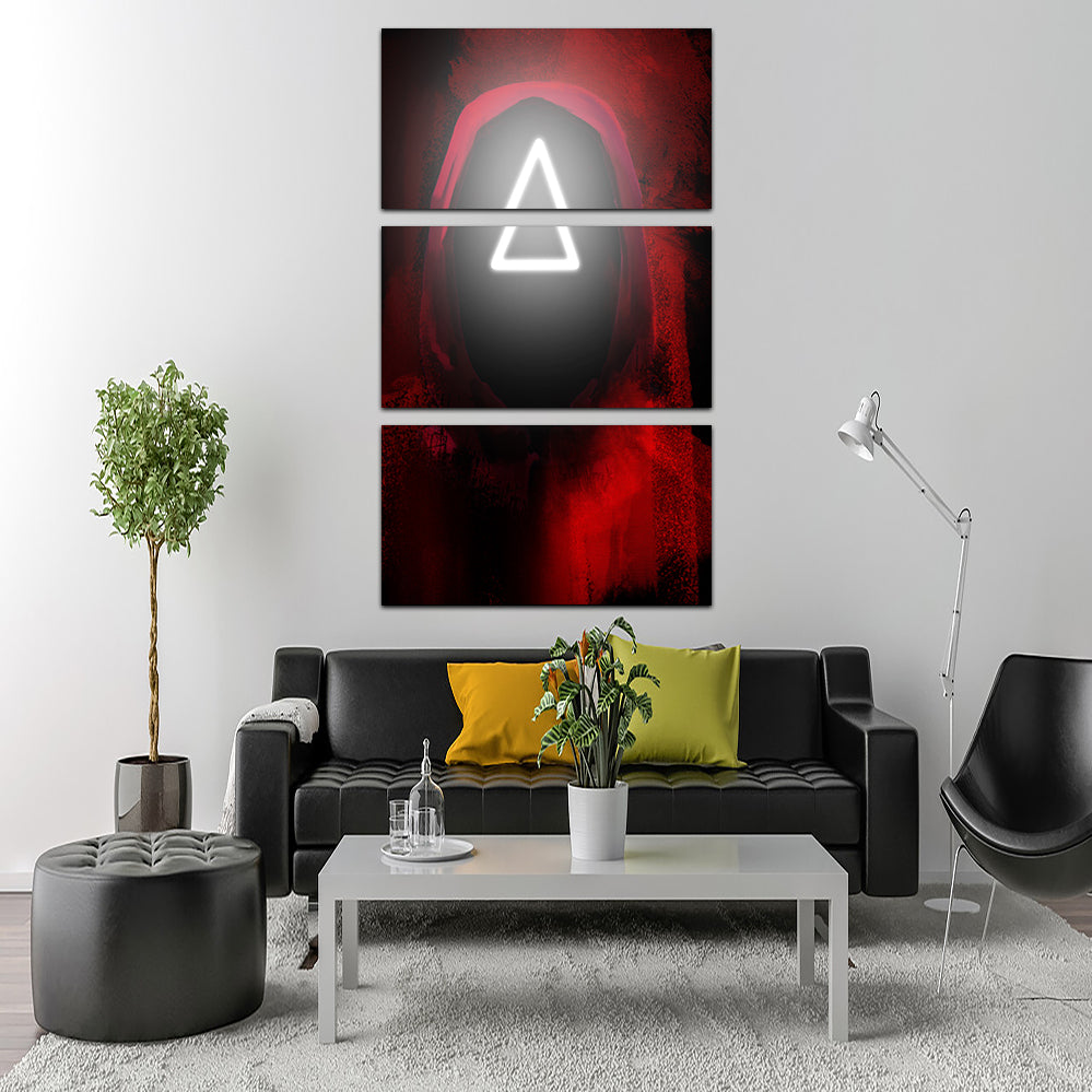 Squid Game Triangle Wall Art - High - Quality Museum Canvas by Andy Brackpool