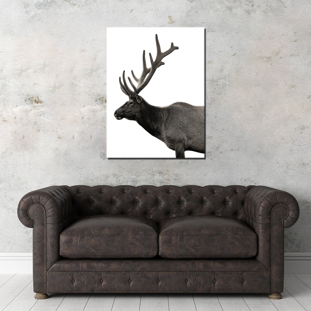Exquisite Deer Grayscale Wall Art by Lawisi
