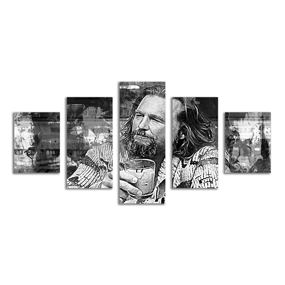 The Dude Grayscale High - Quality Wall Art for Home Decor