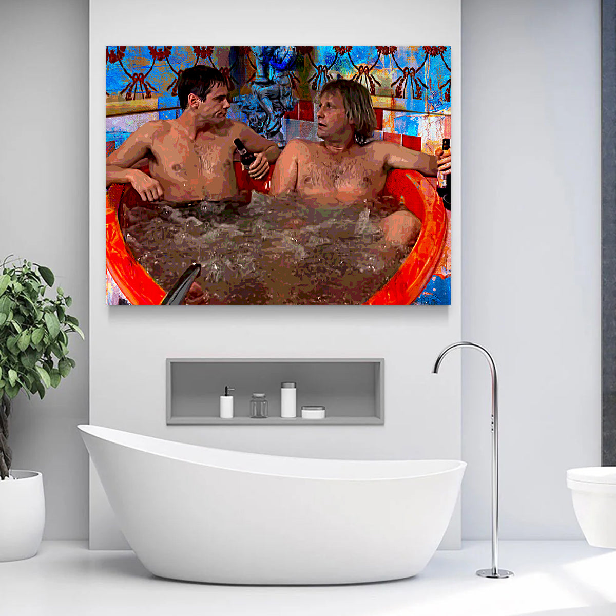 Dumb and Dumber Heart Tub - Premium Handmade Canvas Print
