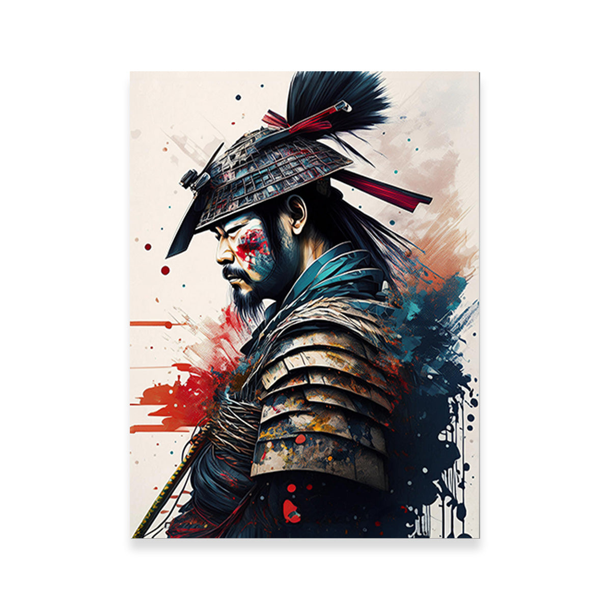 Authentic Japanese Samurai Inspired Wall Art Paintings