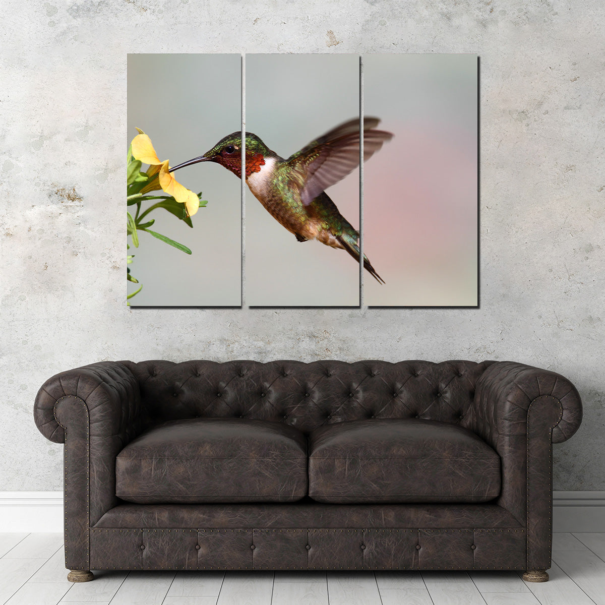 Exquisite Ruby Throated Hummingbird Wall Art for Stunning Decor