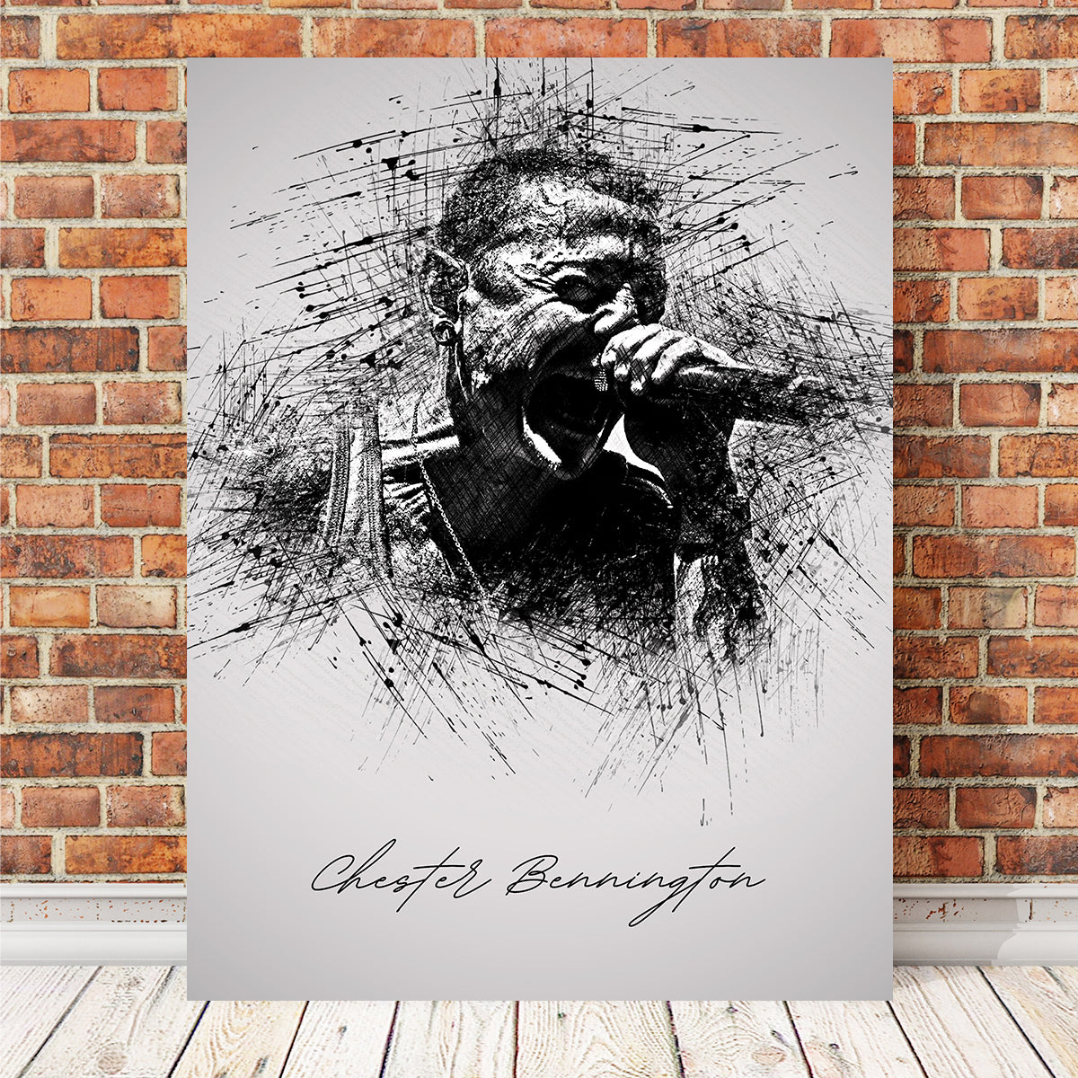 Chester Bennington Iconic Scream Wall Art for Home Decor