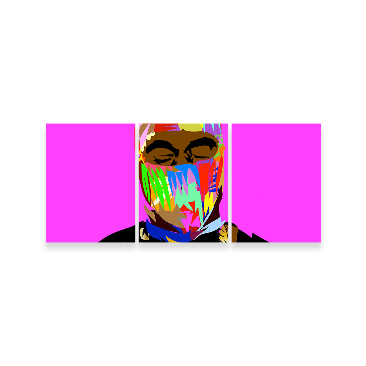 Stunning Yay Mask Wall Art - Handmade Museum-Quality Canvas Print