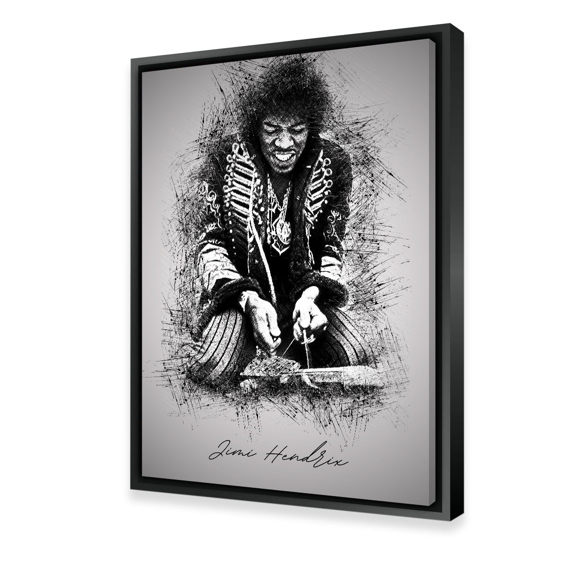 Authentic Jimi Hendrix Inspired Strings Wall Art - Ideal for Music Lovers