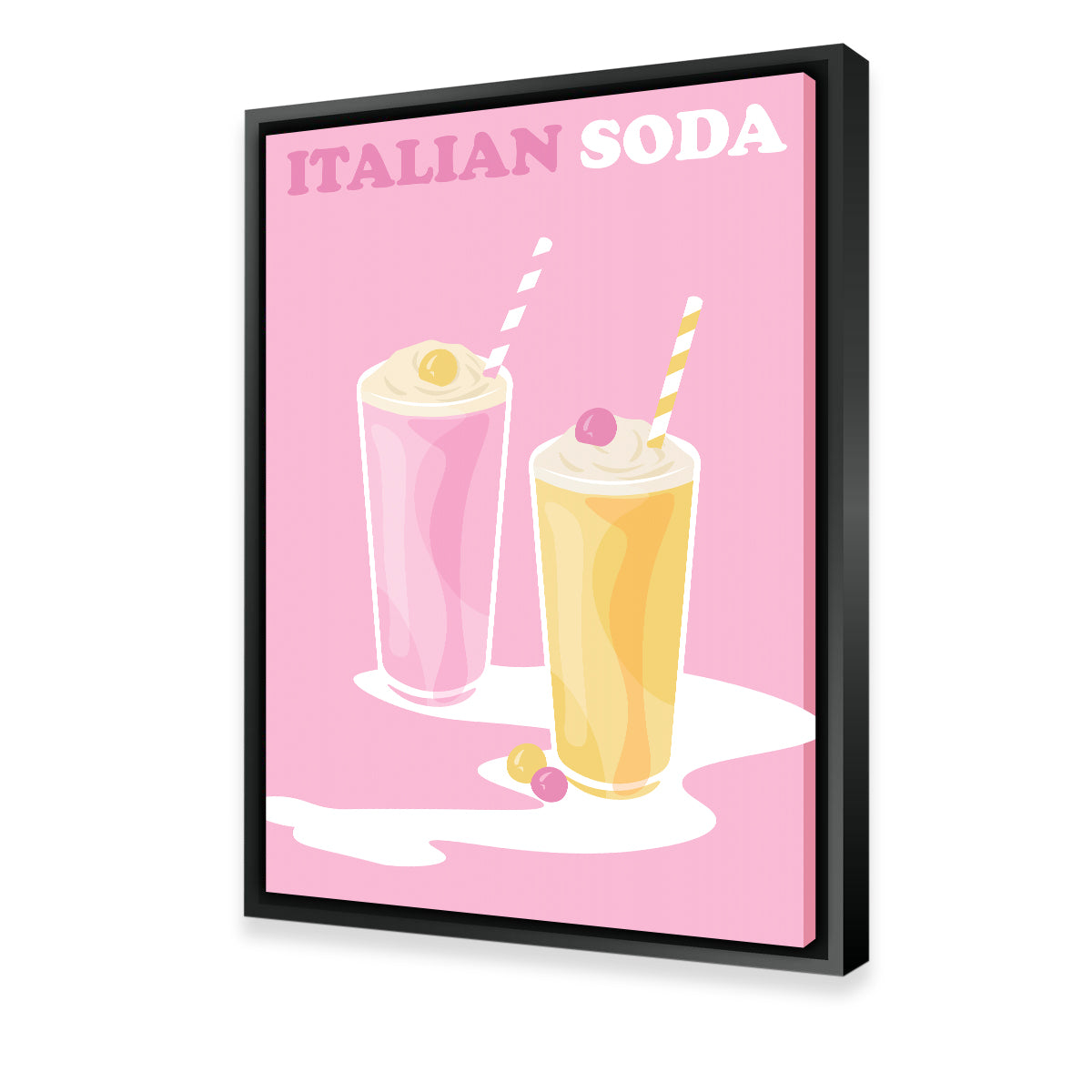 Gorgeous Italian Soda Wall Art by Groovy Vibe Studio