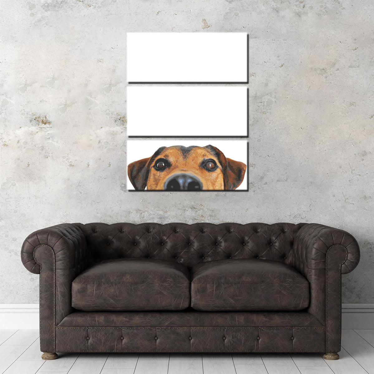 Adorable Funny Dog Face Wall Art by Lawisi