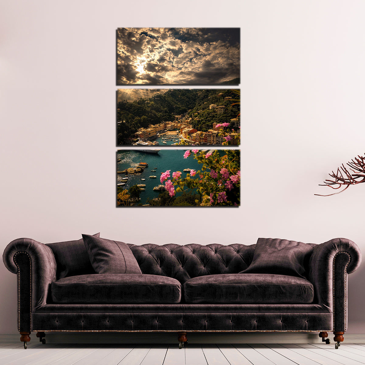 Enzo Romano's Stunning Panorama Of Portofino Wall Art for Home Decor