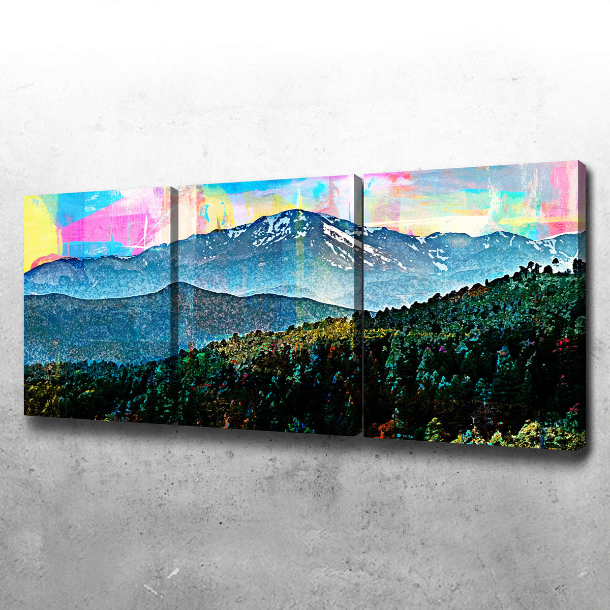 Stunning Abstract Pikes Peak Wall Art for Your Home Decor