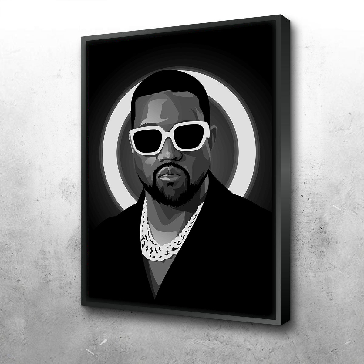 Stunning Grayscale Kanye West Shades Wall Art for Your Home Decor
