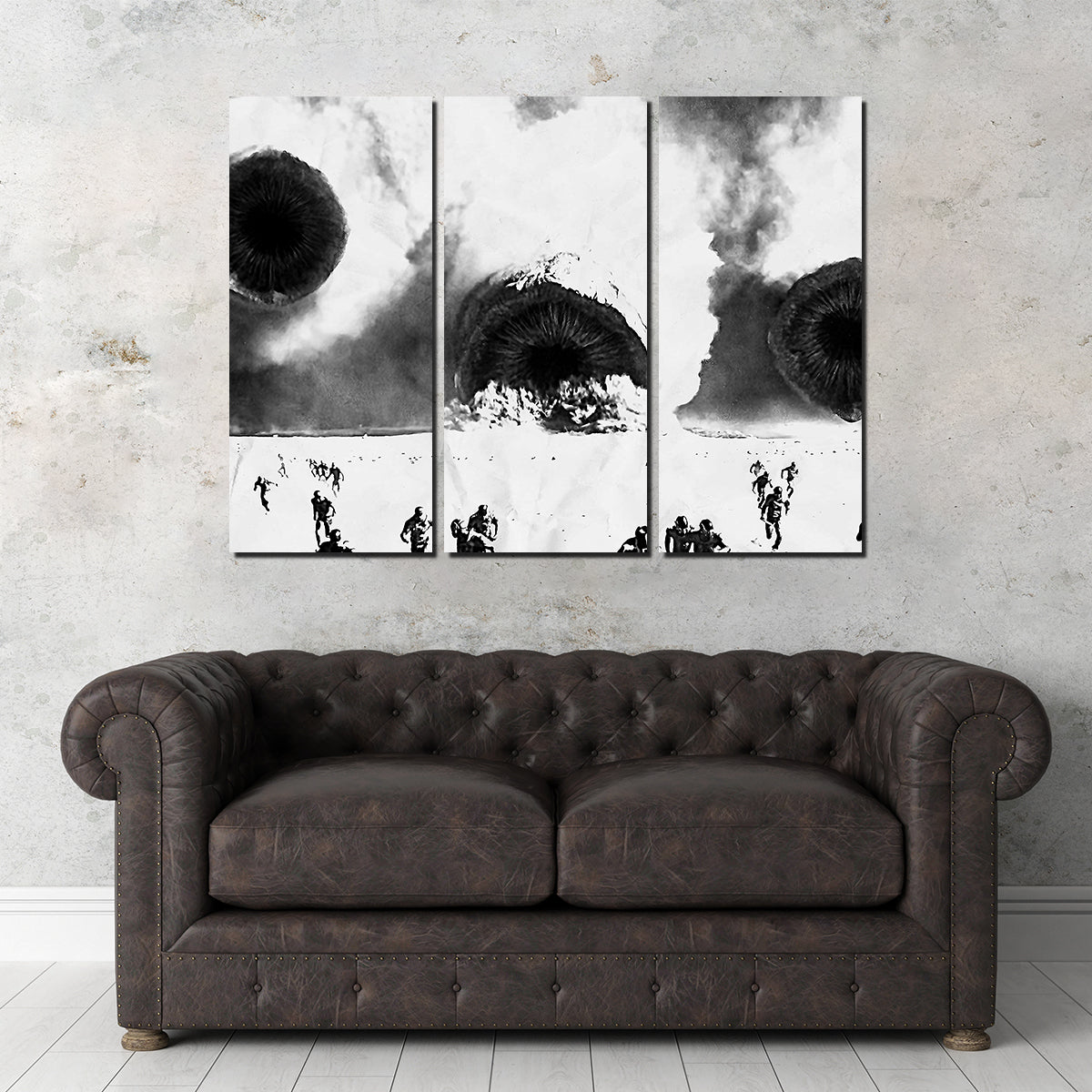 Stunning Dune Grayscale Sandworms Wall Art for Your Home Decor