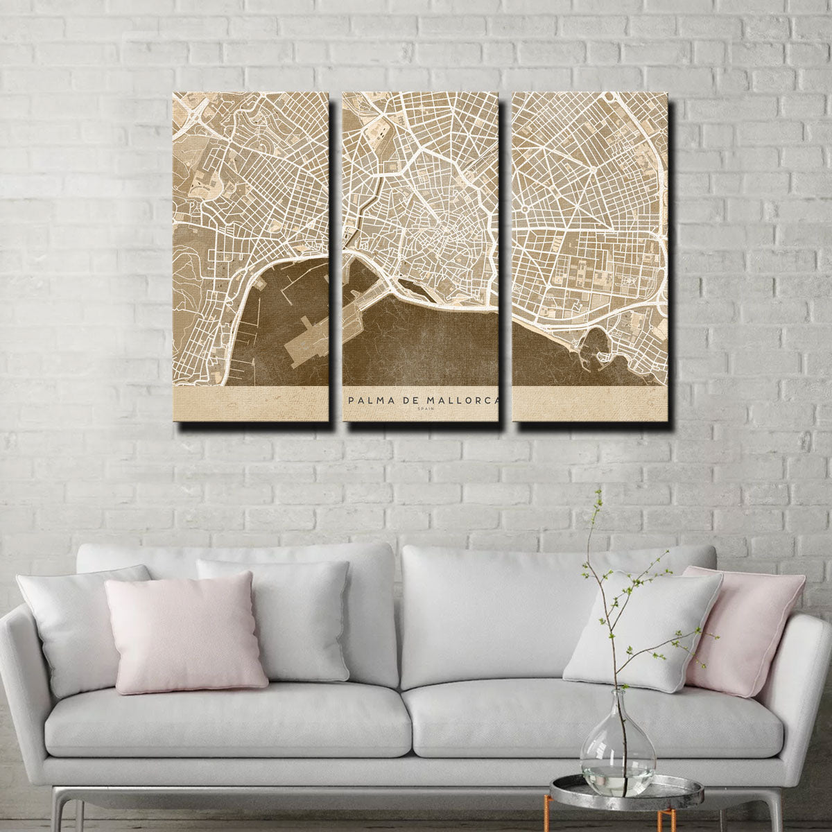 Exquisite Palma De Mallorca Map Wall Art by Blursbyai