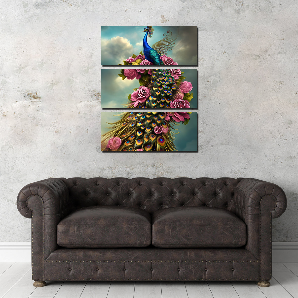 Enchanting Steampunk Fantasy Peacock Wall Art by Dina Rolle