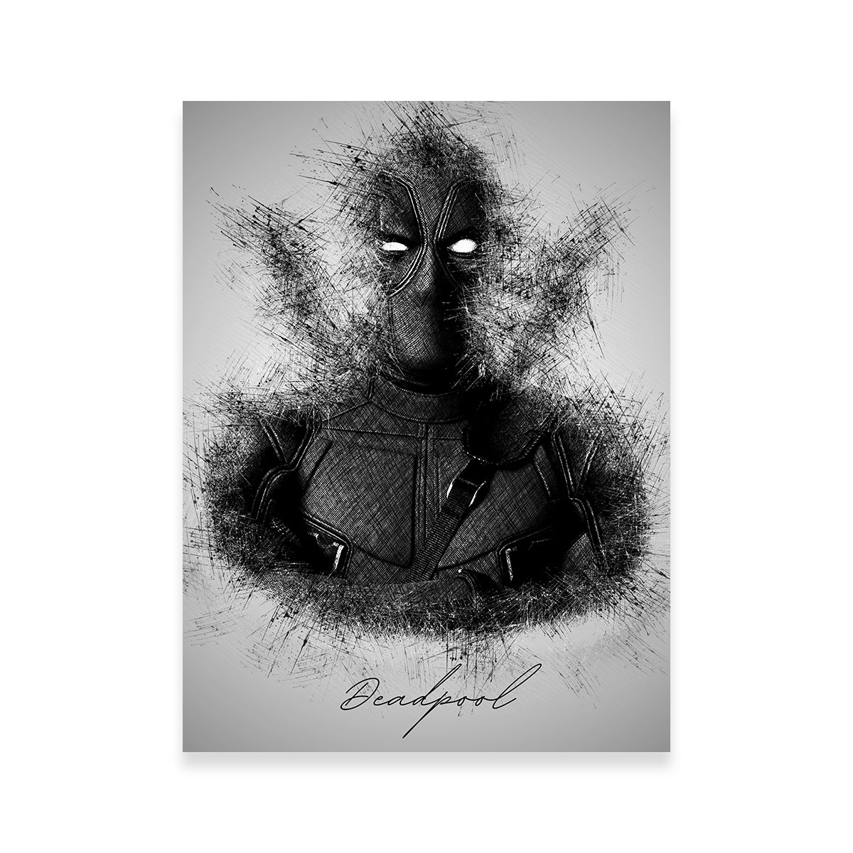 Stunning DeadPool Sketch Wall Art for Your Home Decor