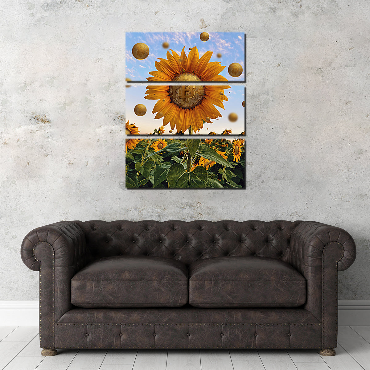 Exquisite Bitcoin Flower Wall Art for Stunning Home Decor