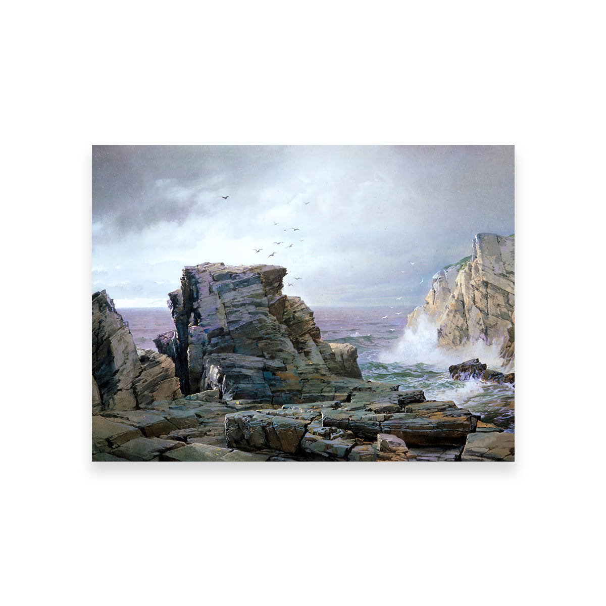 Stunning A Rocky Coast Wall Art by Denise Dundon