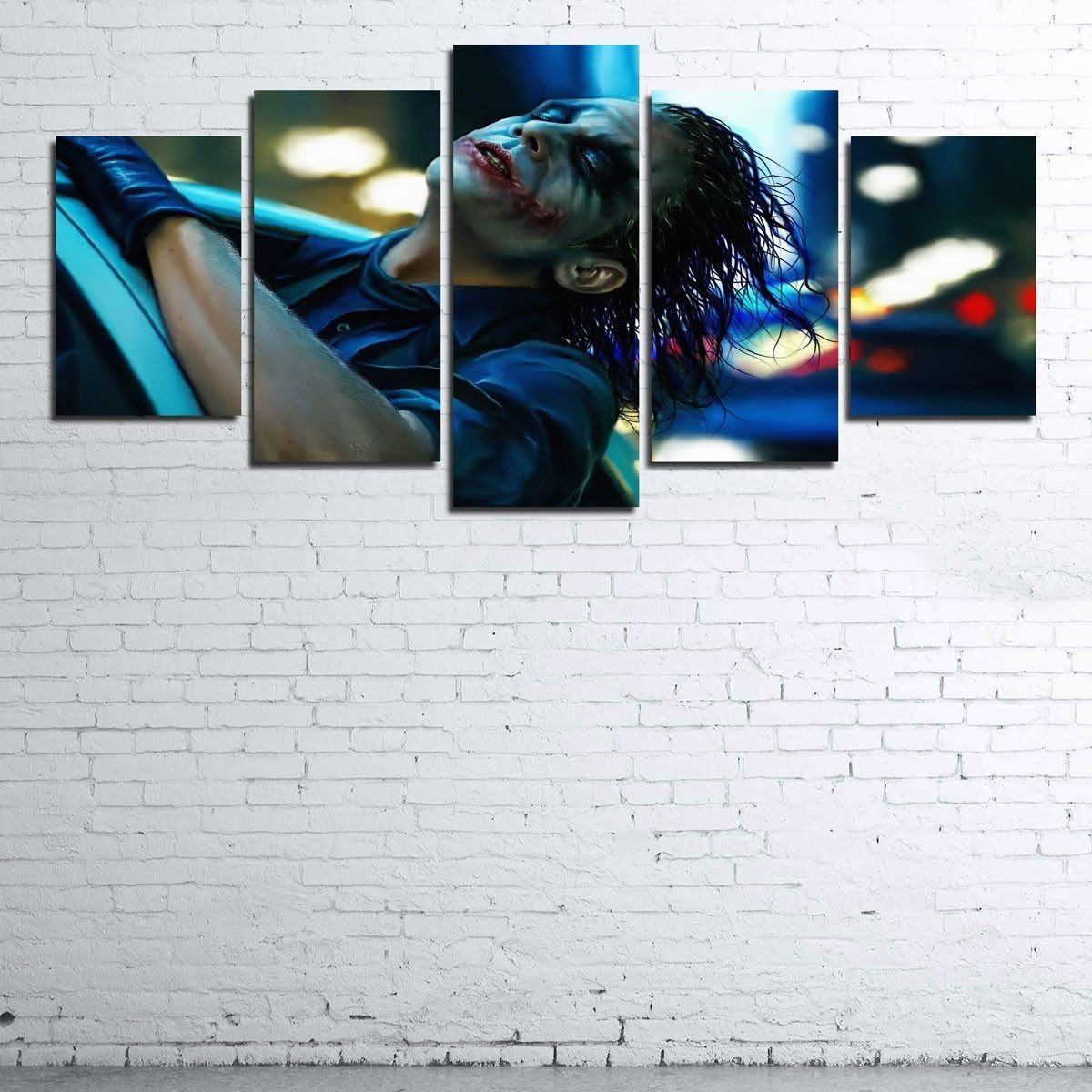 The Dark Knight Joker Stunning 5-piece Canvas Wall Art for Your Home Decor