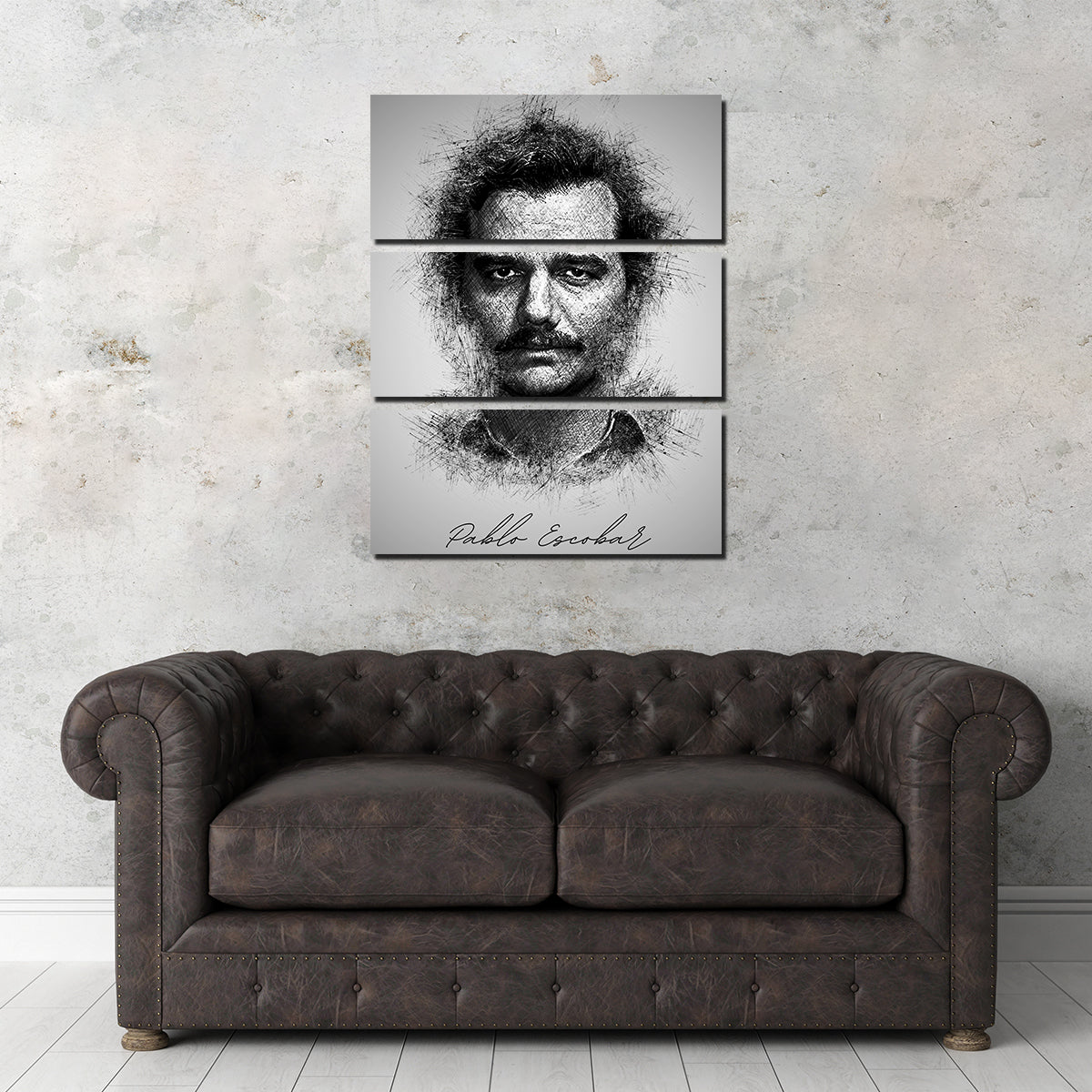 Authentic Pablo Escobar Sketch Wall Art for Stunning Home Decor