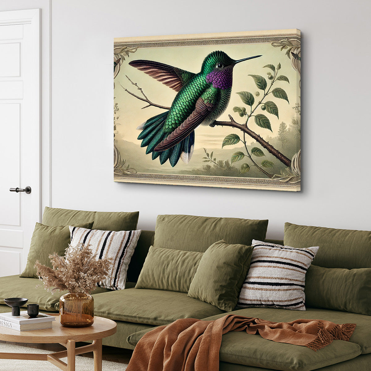 Stunning JJ Audubon's Style Hummingbird Print Wall Art for Home Decor