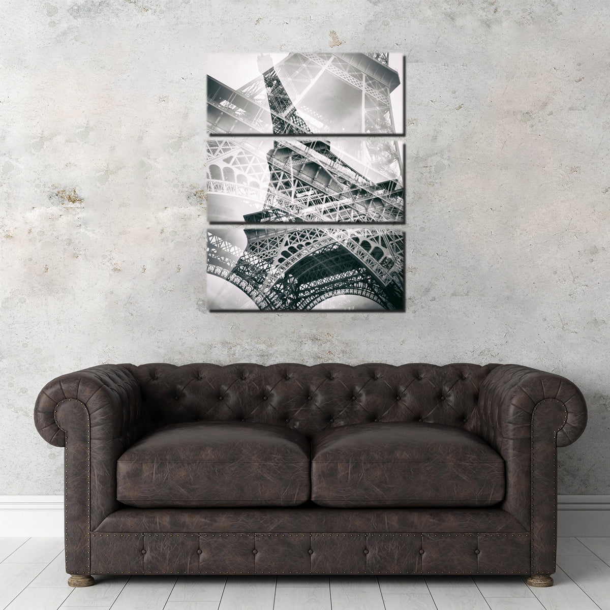 Stunning Eiffel Tower Double Exposure Wall Art for a Captivating Home Decor