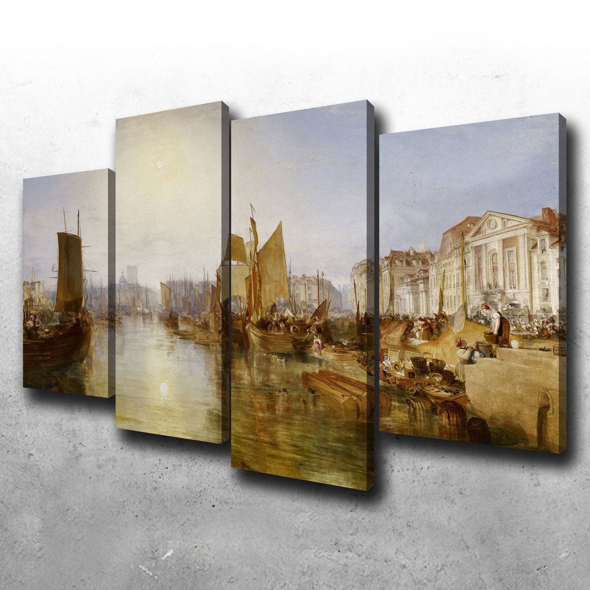 Stunning The Harbor of Dieppe Wall Art by Joseph Mallard William Turner