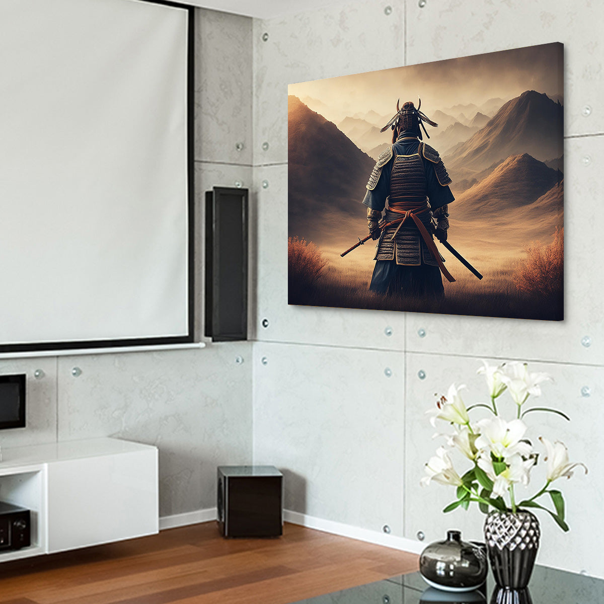 Exquisite Lone Samurai Warrior Wall Art for Stunning Home Decor