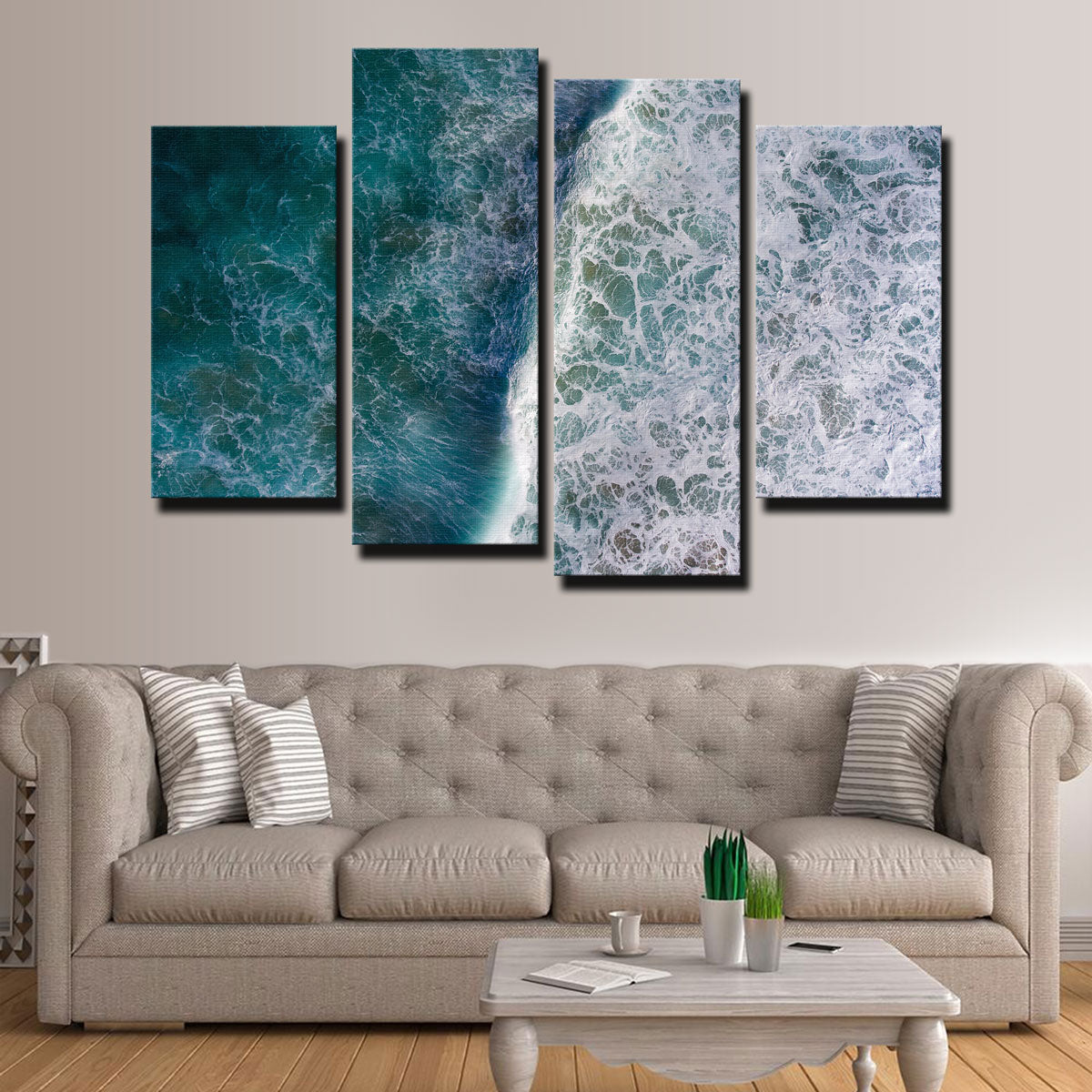 Stunning Blue Wave Wall Art by Karolis Janulis