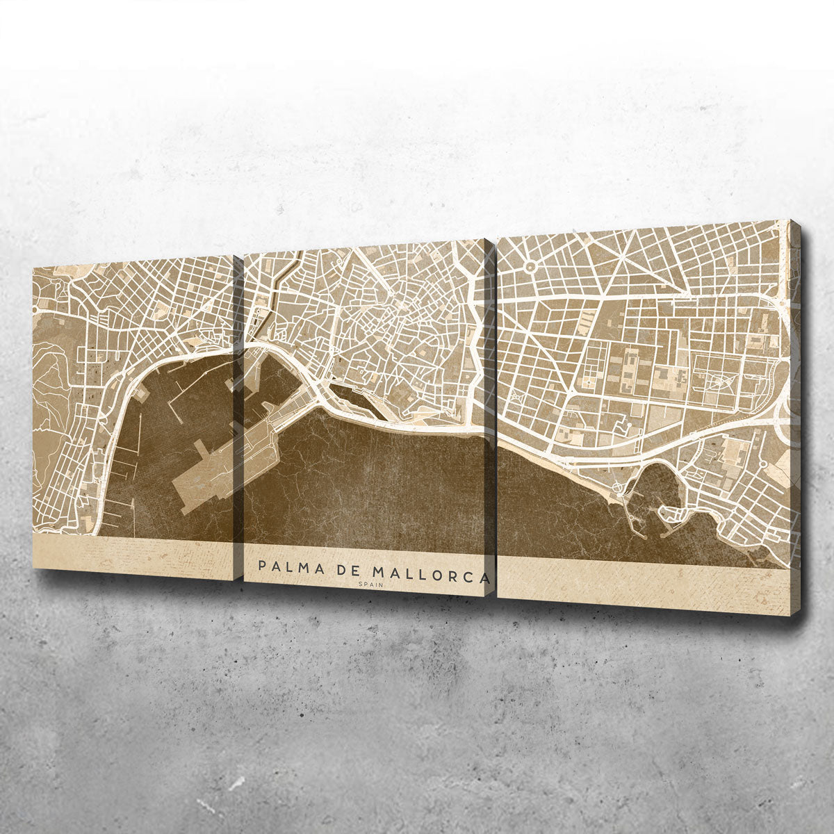 Exquisite Palma De Mallorca Map Wall Art by Blursbyai
