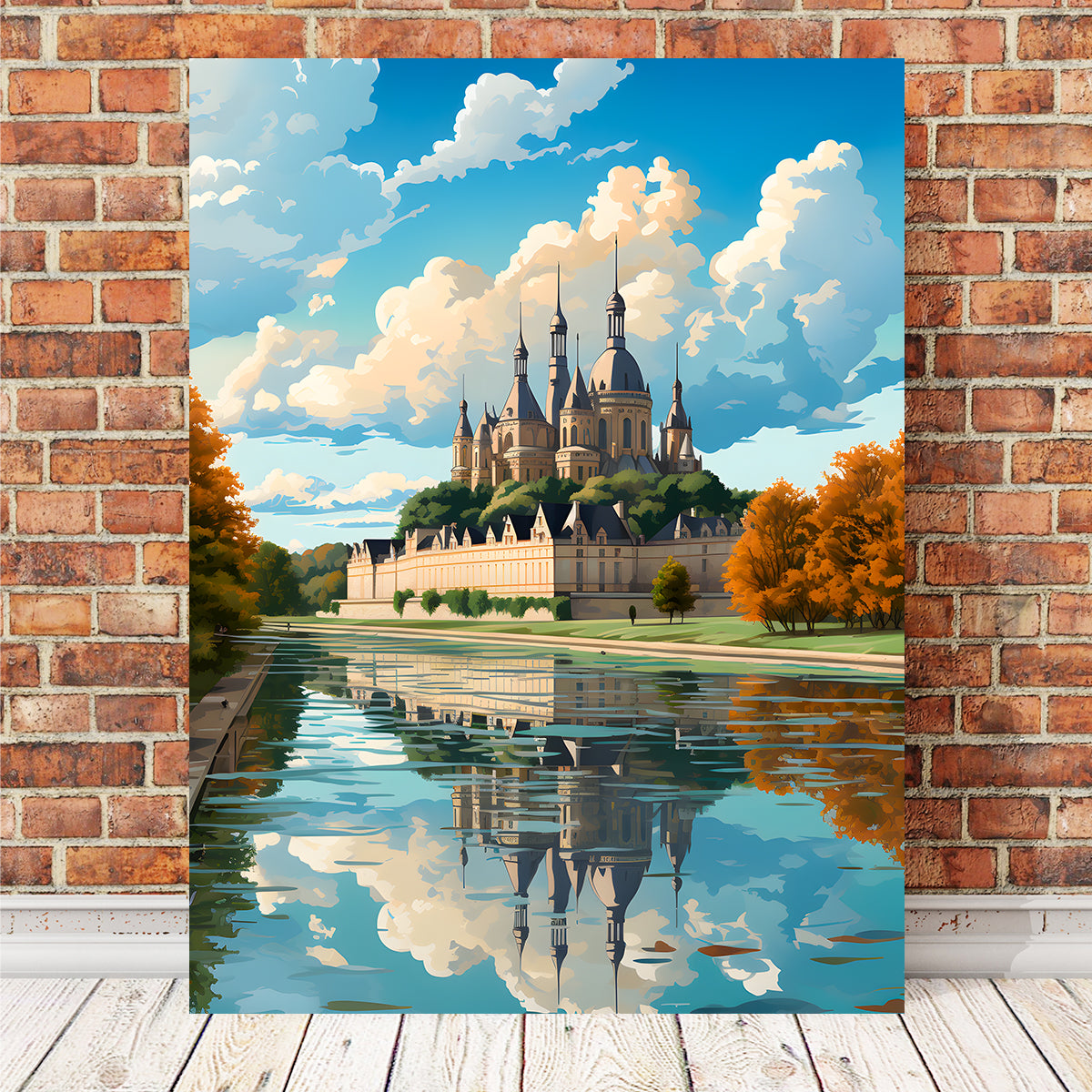 Exquisite France - Chambord Castle Wall Art by Valth Graphics