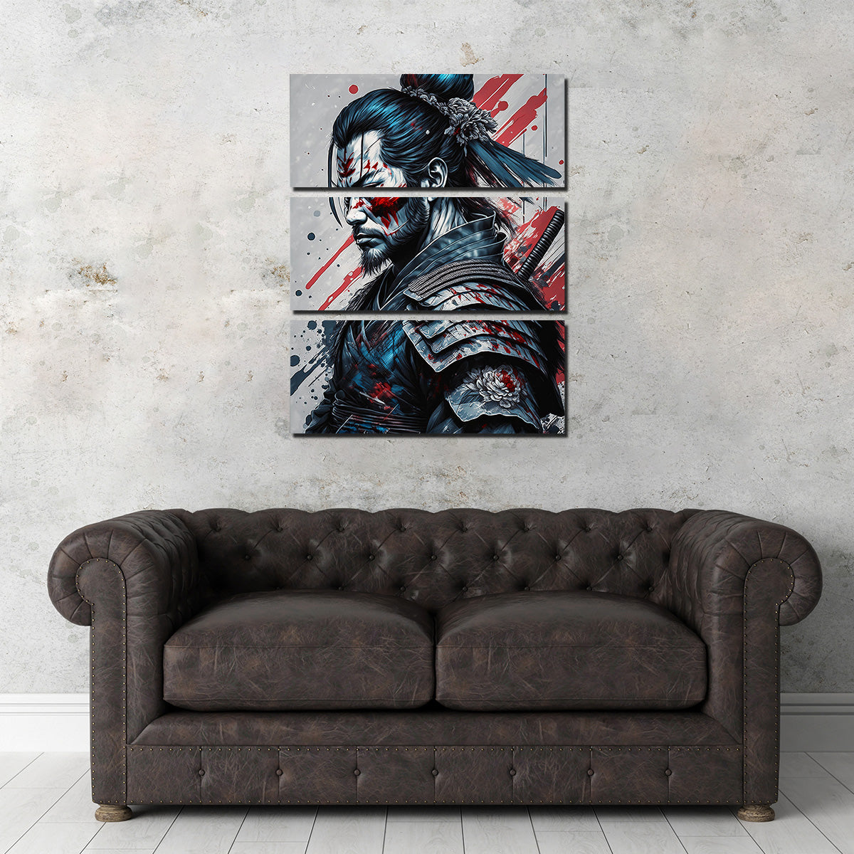 Authentic Japanese Samurai Warrior Portrait Wall Art for Stunning Home Decor