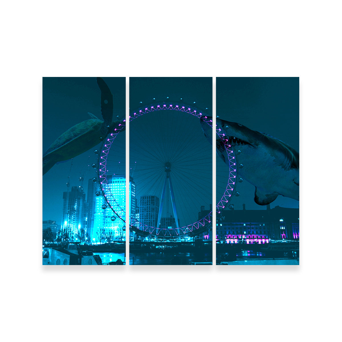 Stunning London Eye Manipulation Wall Art for Home Decor
