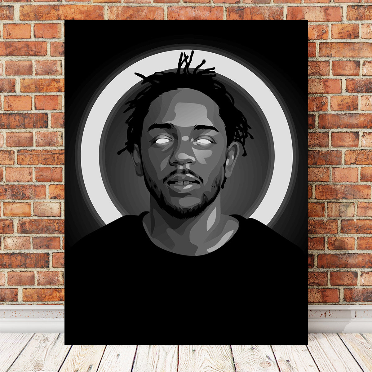 Stunning Grayscale Kendrick Lamar Wall Art for Modern Decor