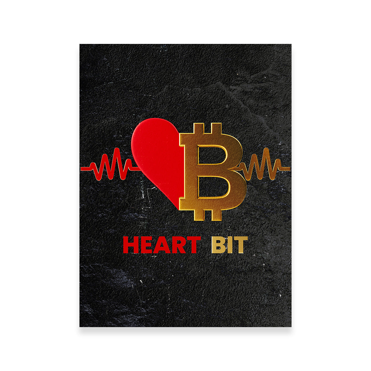 Unique Bitcoin Heart Wall Art for Modern Decor