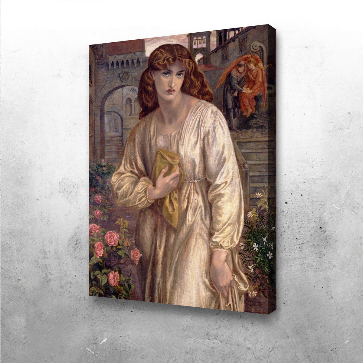 Exquisite Salutation of Beatrice Wall Art by Dante Gabriel Rossetti