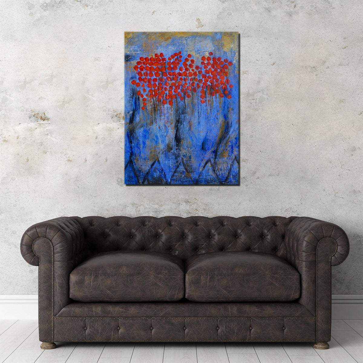 Stunning Red Flowers Wall Art by Peggy Hinaekian