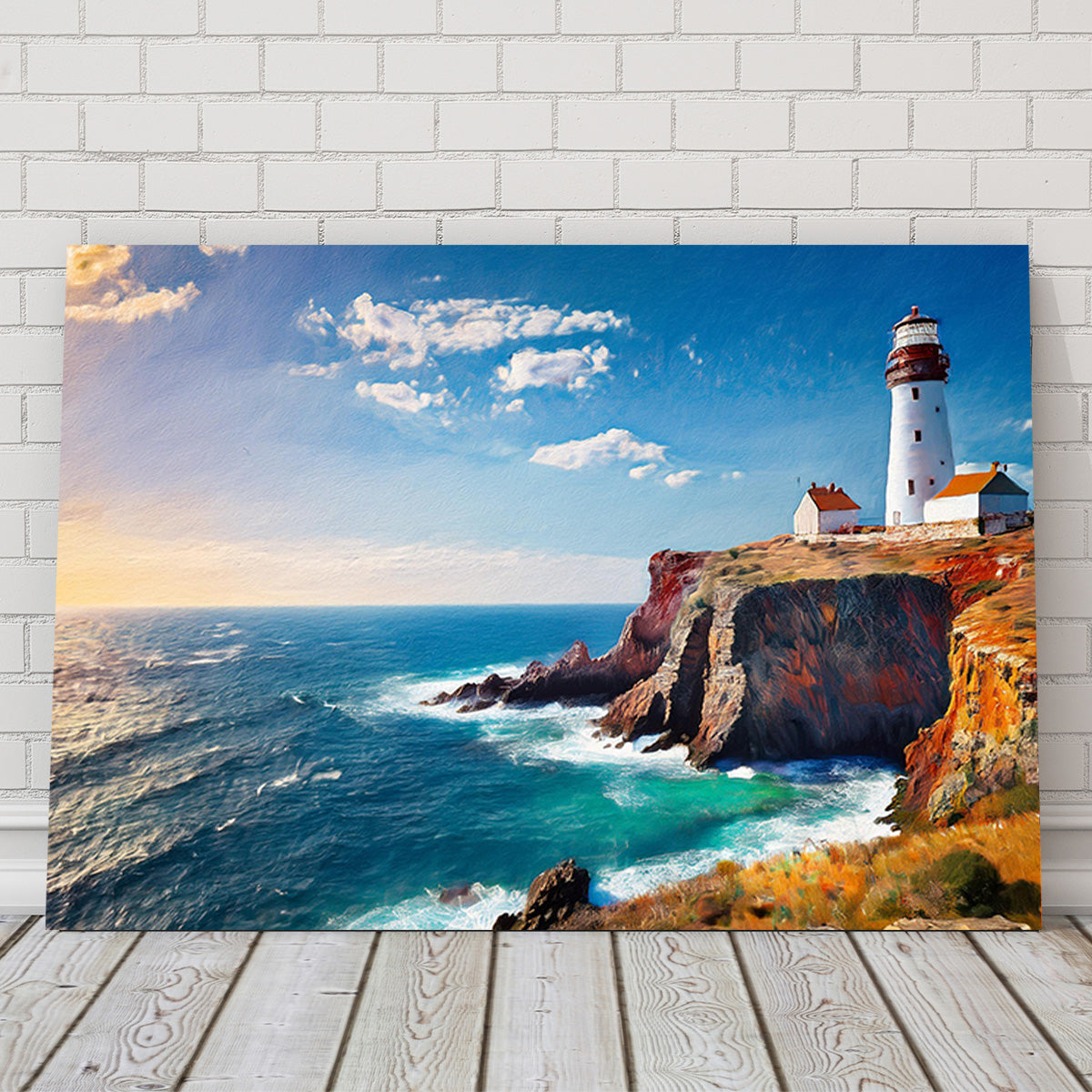 Stunning Lighthouse on the Cliffs Wall Art