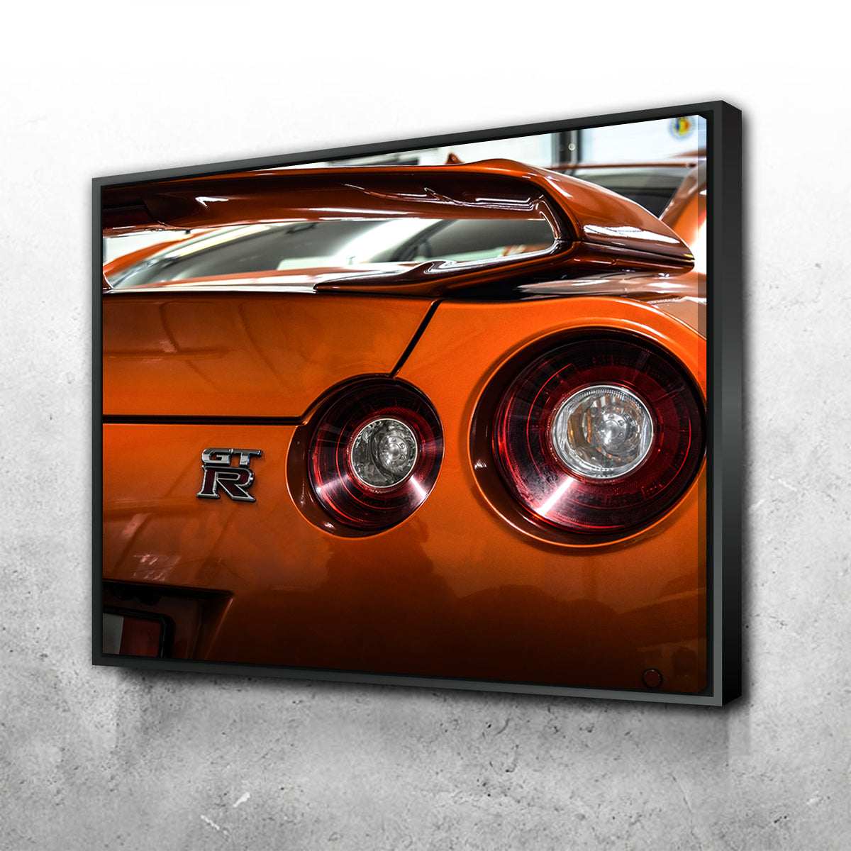 Stunning Orange Nissan GTR 3 Wall Art for Car Enthusiasts