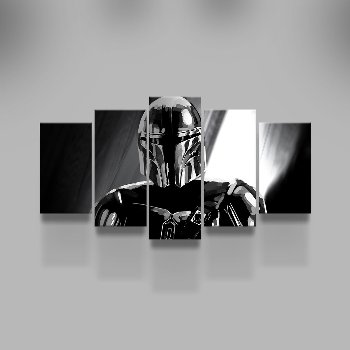 Stunning Grayscale Bounty Hunter Wall Art by Andy Brackpool