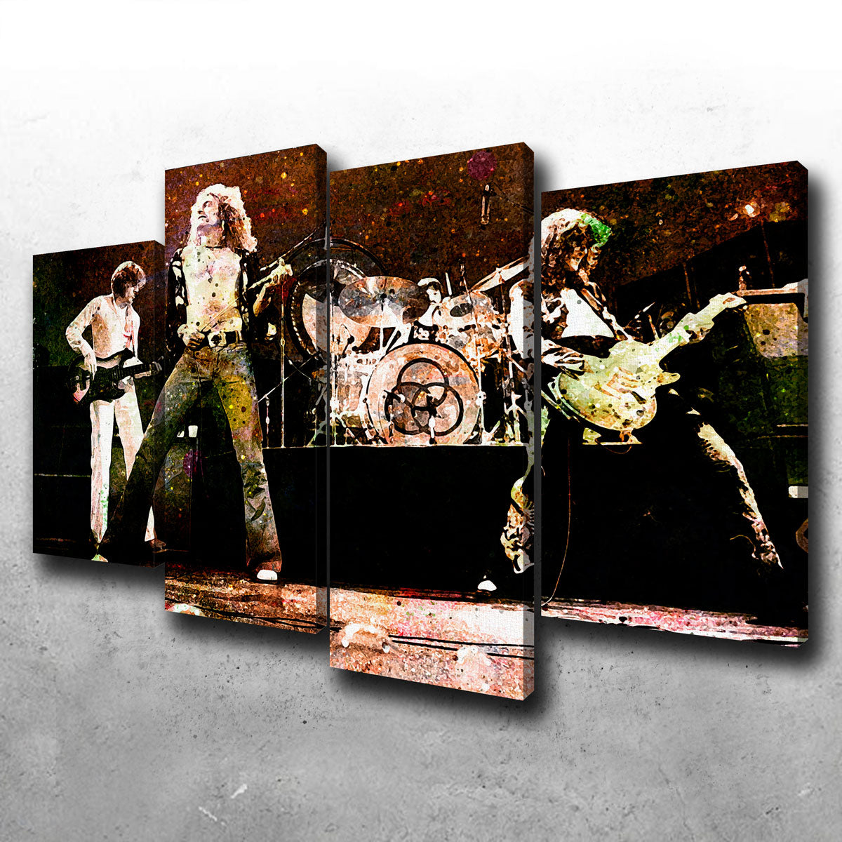 Stunning Live Led Zeppelin Wall Art - Museum-Quality Canvas Print
