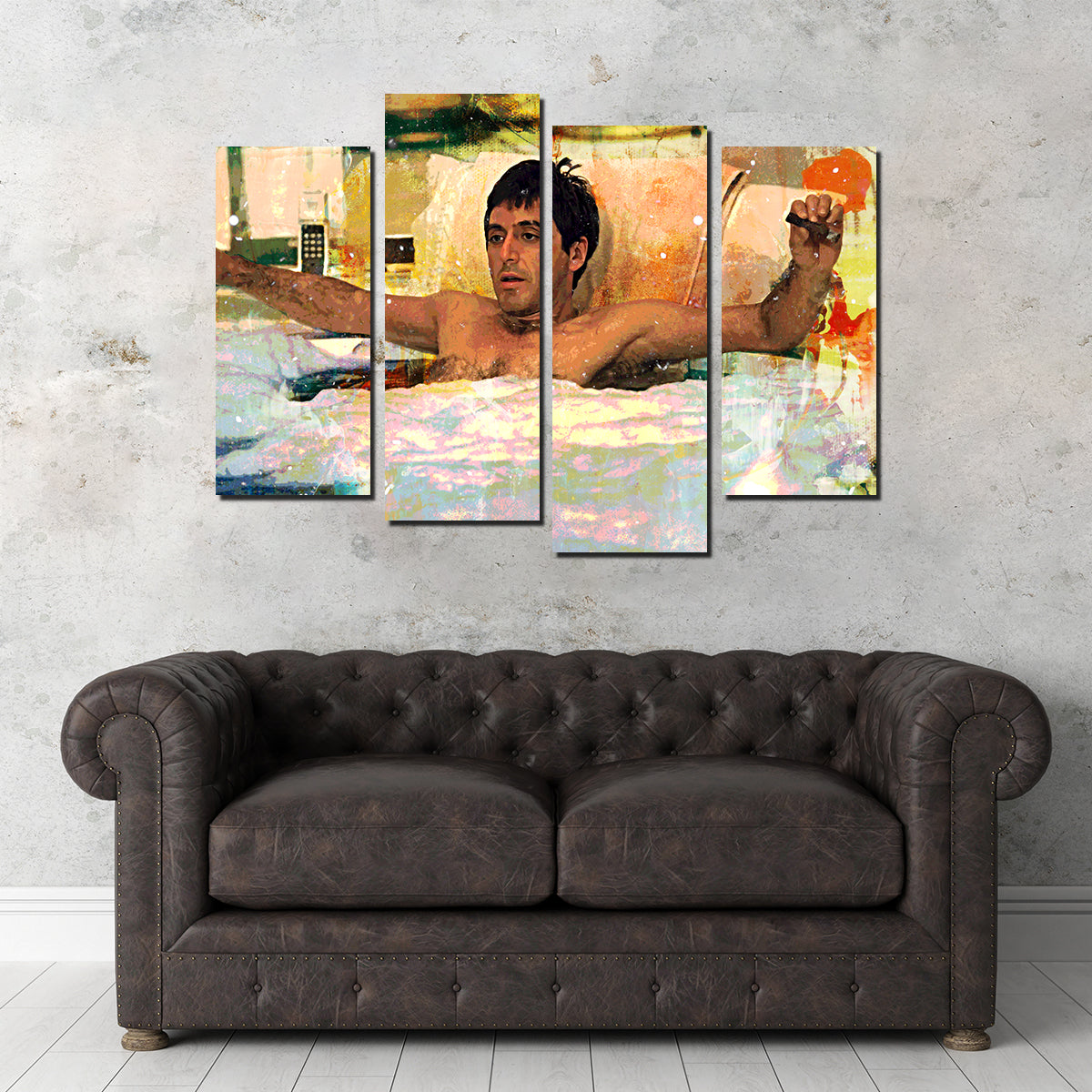 Scarface Bathtub High - Quality Wall Art for Home Decor
