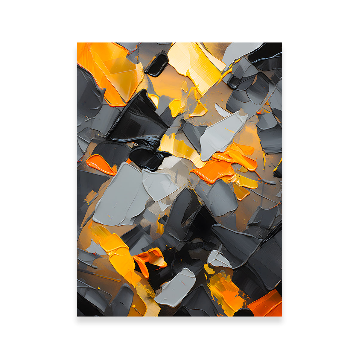 Abstract Black and Gold Geometric Shapes Wall Art - 18