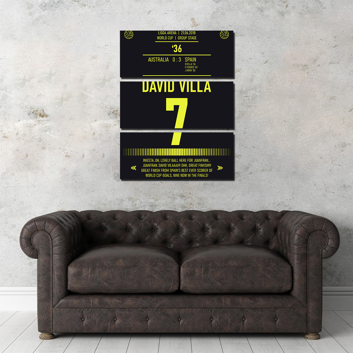 David Villa - Premium Handmade Canvas Print by George Sorin
