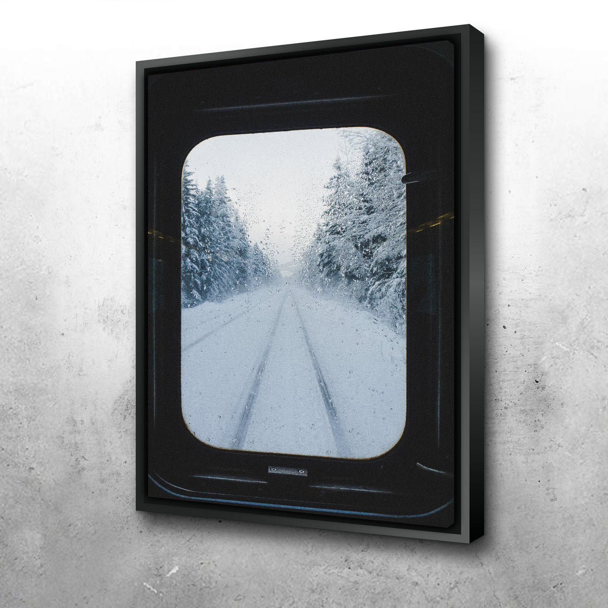 Exquisite Snowy Train Wall Art by Mike Cotton