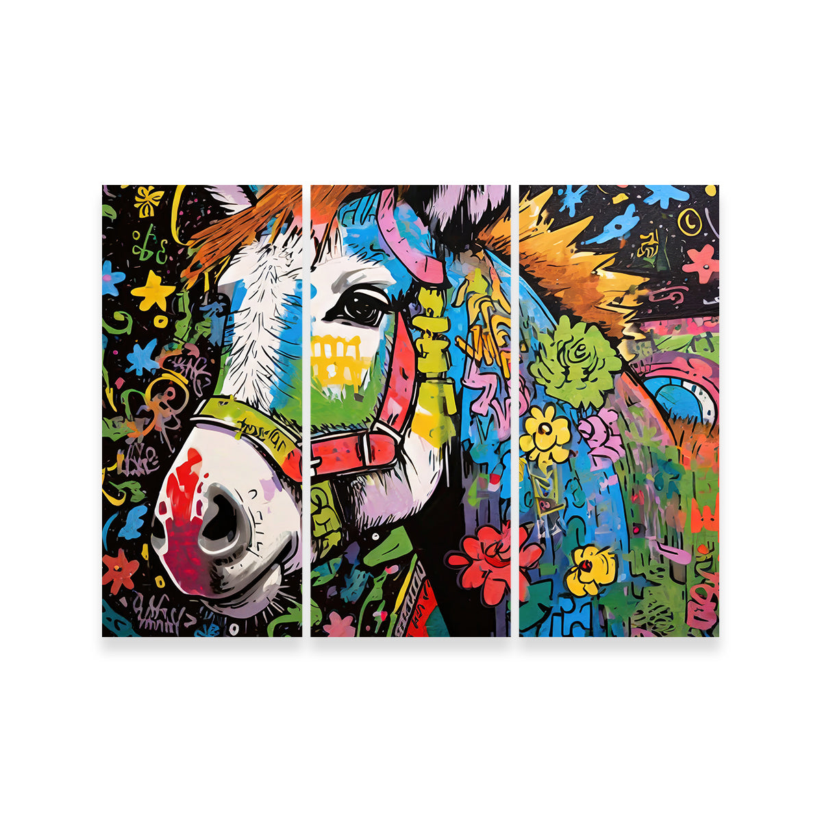 Unique Donkey Graffiti Wall Art by Stephen Chambers
