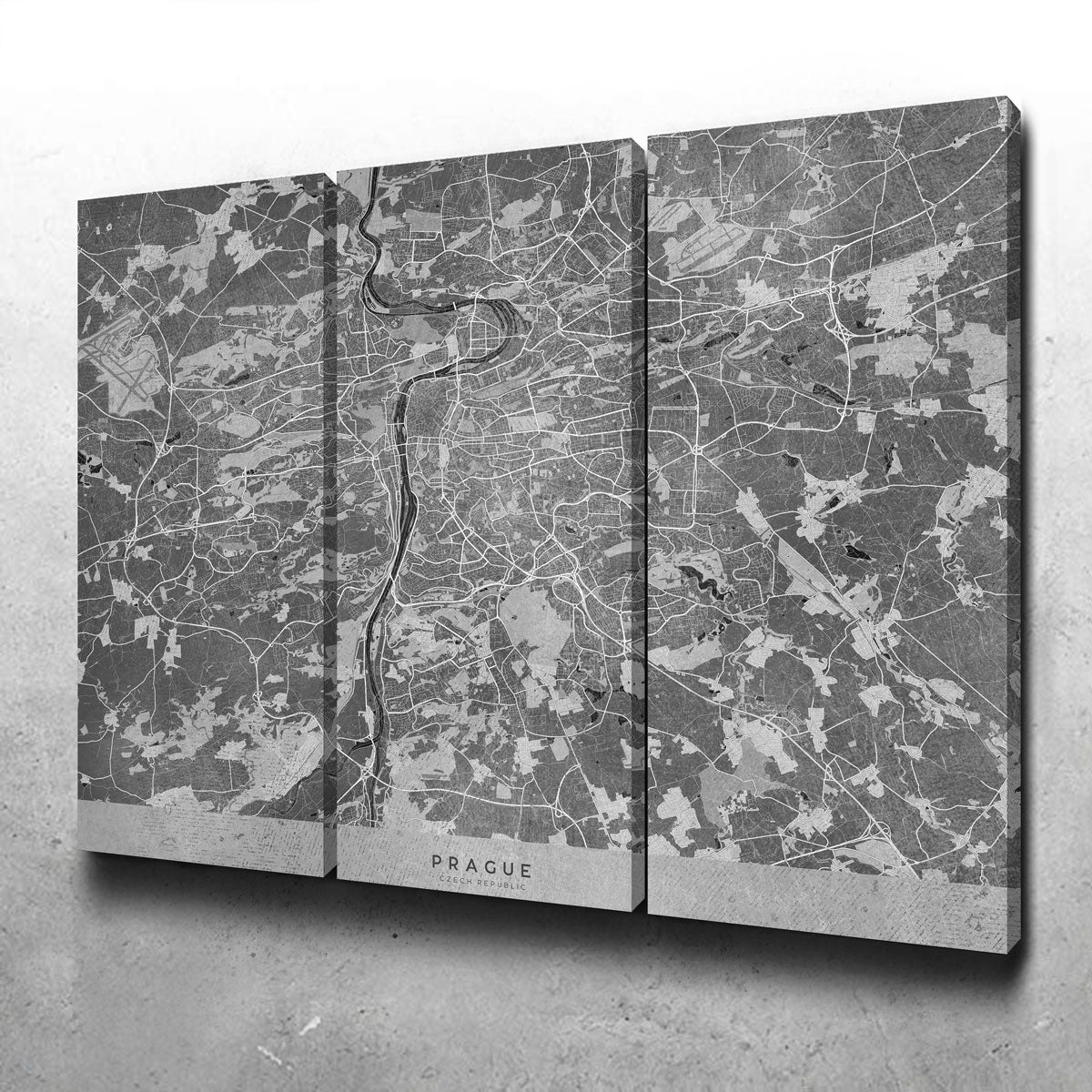Stunning Prague Map 2 Wall Art for Your Home Decor